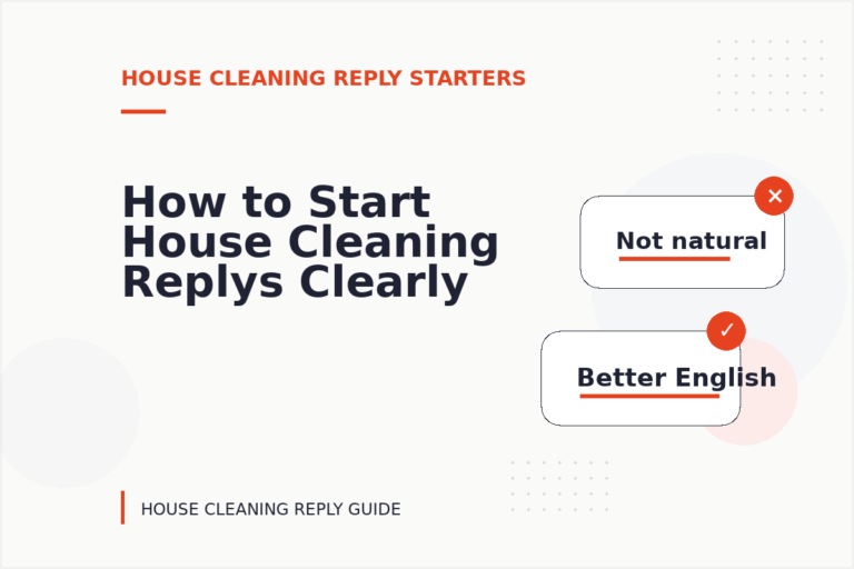 How to Start House Cleaning Replys Clearly How to Start House Cleaning Replys Clearly