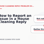 How to Report an Issue in a House Cleaning Reply