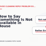 How to Say Something Is Not Available in House Cleaning Reply English