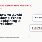 How to Avoid Blame When Explaining a Problem in House Cleaning Reply English
