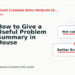 How to Give a Useful Problem Summary in House Cleaning Reply English