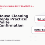 House Cleaning Reply Practice: Polite Confirmation Examples