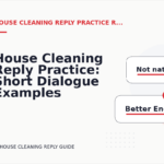 House Cleaning Reply Practice: Short Dialogue Examples