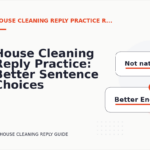 House Cleaning Reply Practice: Better Sentence Choices