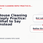 House Cleaning Reply Practice: What to Say Instead