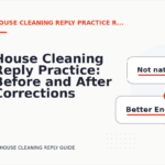 House Cleaning Reply Practice: Before and After Corrections