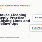 House Cleaning Reply Practice: Closing Lines and Follow-Ups